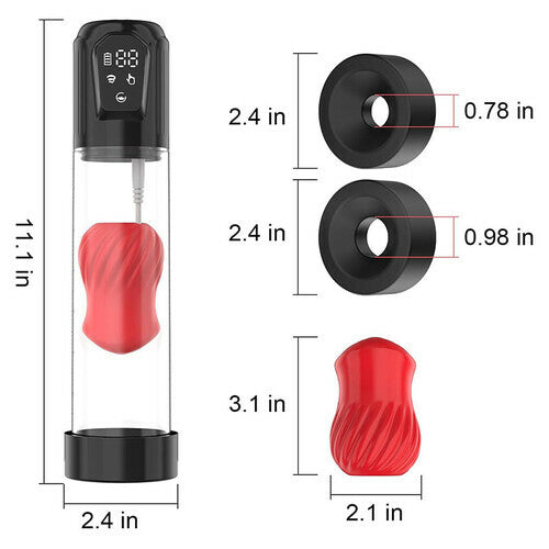 MLtoys 7 Vibrating & 5 Sucking Penis Pump Vacuum Suction Male Penis Extender