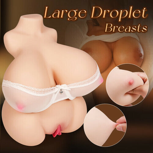 Dual Channels Large Droplet Breasts Masturbator
