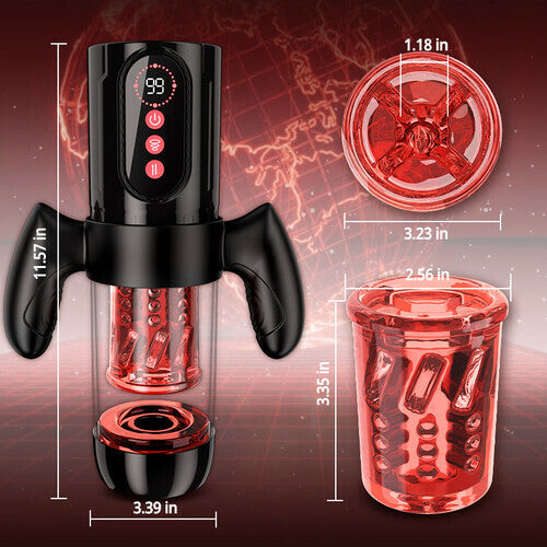 Wine & Beauty Handle Design 9 Thrusting & Rotating 9 Suction male sex toys