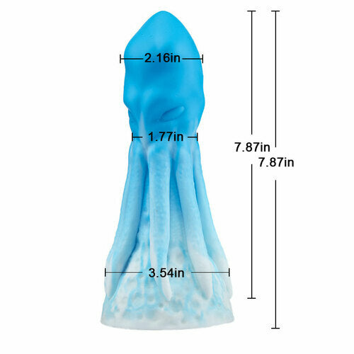 MLtoys Generous Size Elastic and Soft Manual Octopus Huge Rainbow Dildo 7.87 Inch