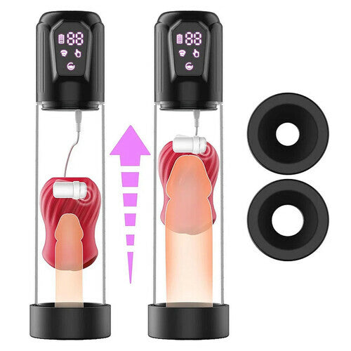 MLtoys 7 Vibrating & 5 Sucking Penis Pump Vacuum Suction Male Penis Extender