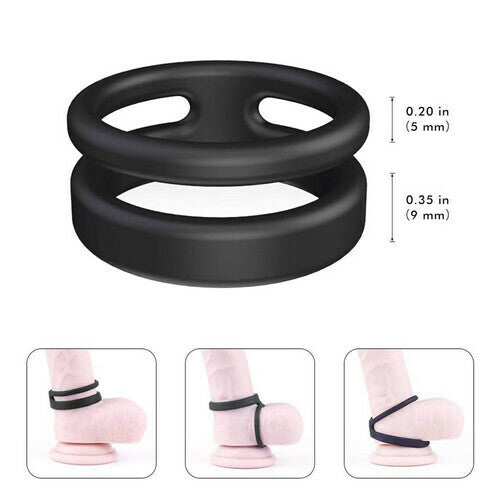 MLtoys Silicone Erection Enhancing Dual Penis Ring