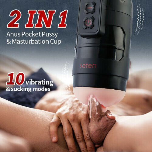 MLtoys 10 Vibrating Masturbator and Pussy Pockets 2 in 1 APP Control