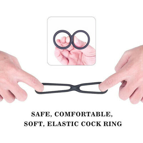 MLtoys Silicone Erection Enhancing Dual Penis Ring