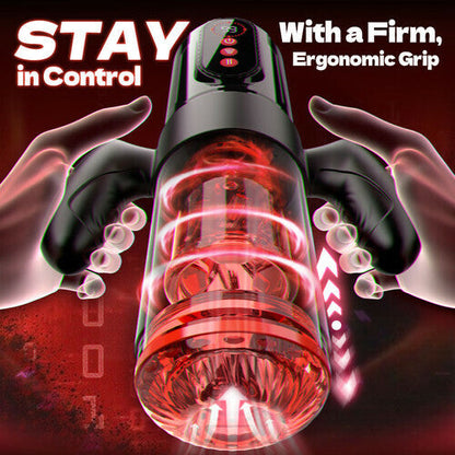 Wine & Beauty Handle Design 9 Thrusting & Rotating 9 Suction male sex toys