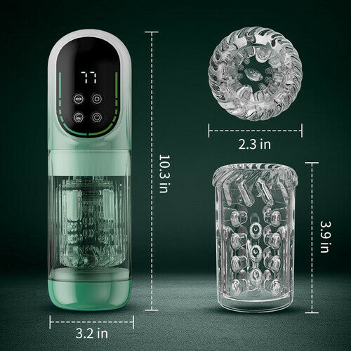 Starry Gaze 4 in 1 Dual Egg Vibrator Rotating Thrusting Suction Masturbator Adult Sex Toys Men