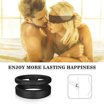 MLtoys Silicone Erection Enhancing Dual Penis Ring