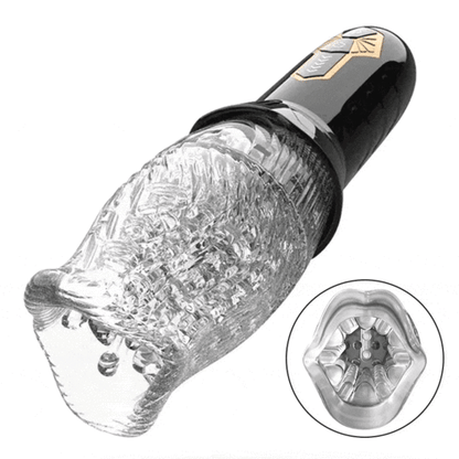 MLtoys 5 Rotating ＆10 Vibrating Transparent Sleeve Oral Sex Cup