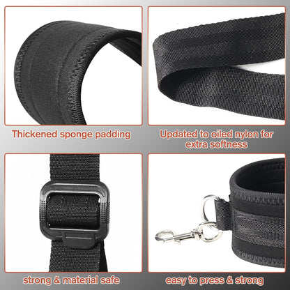 with Handcuffs Neck to Thigh/Ankle, Adjustable Leg Straps&Handcuffs for SM Adult Couples Game Play, Sex Toy for Women Beginner Leg Straps Tie Set Rope