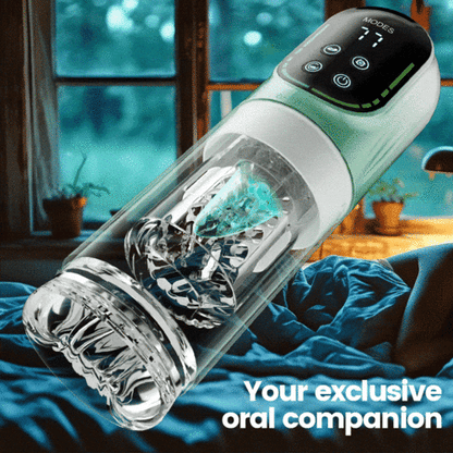 Starry Gaze 4 in 1 Dual Egg Vibrator Rotating Thrusting Suction Masturbator Adult Sex Toys Men