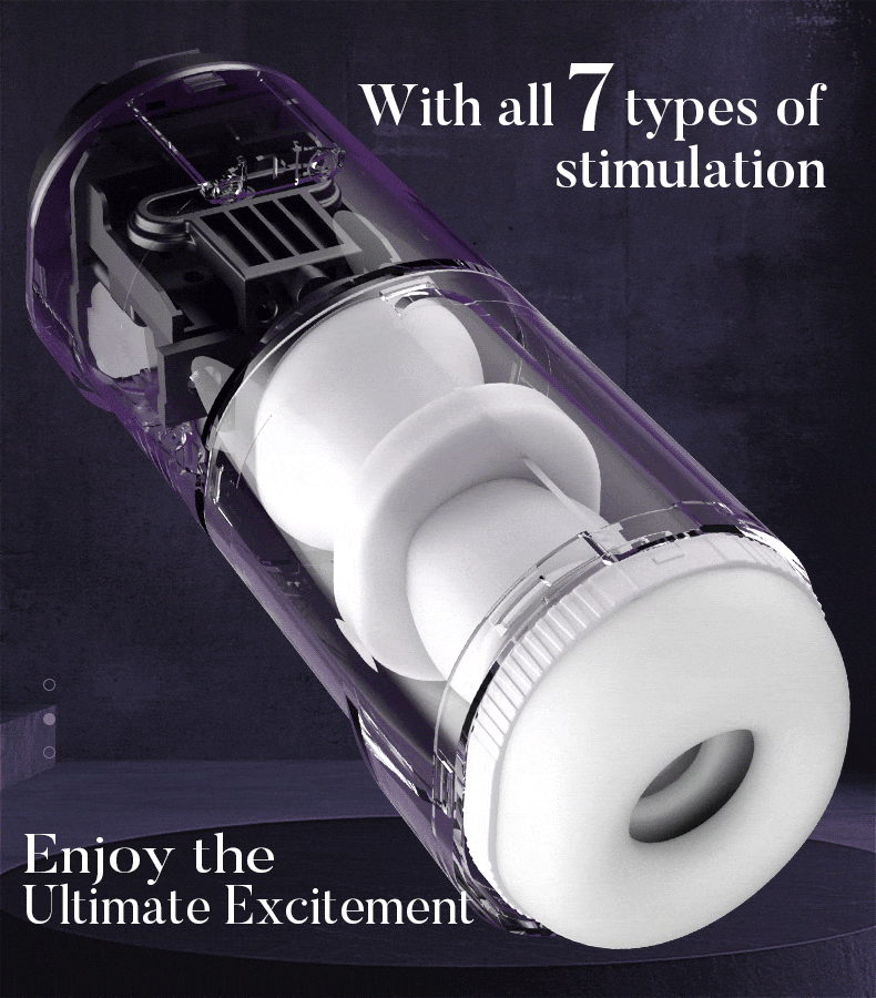 Purple Driver 7 Thrusting Stable Belt Design Male Stroker Masturbator Adult Toy