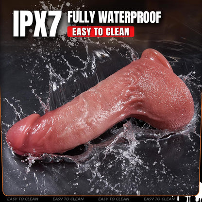 Thick Thrusting Dildo Vibrator with 7 Fast Thrusting & 10 Vibration Modes, Huge Realistic Dildos for G-Spot Anal Stimulation, Big Dildo Vibrator with Remote Control Sex Toys for Women Men Couple