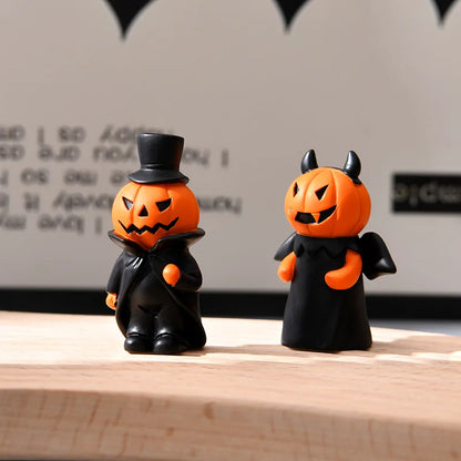 Halloween Fun Pumpkin Festival Party Home Desktop Atmosphere Decoration Ghost Witch Doll Festival Mini Resin Decoration