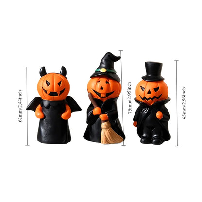 Halloween Fun Pumpkin Festival Party Home Desktop Atmosphere Decoration Ghost Witch Doll Festival Mini Resin Decoration