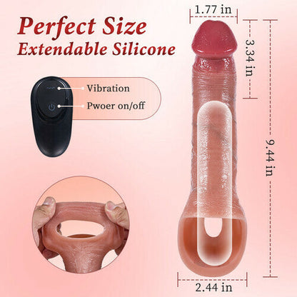 MLtoys 10 Vibrating Remote Control Penis Sleeve Vibrator With Cock Rings