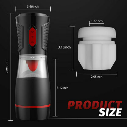 MLtoys 4 Sucking Modes & 7 Tongue Licking Male Masturbator