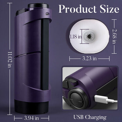 Purple Driver 7 Thrusting Stable Belt Design Male Stroker Masturbator Adult Toy